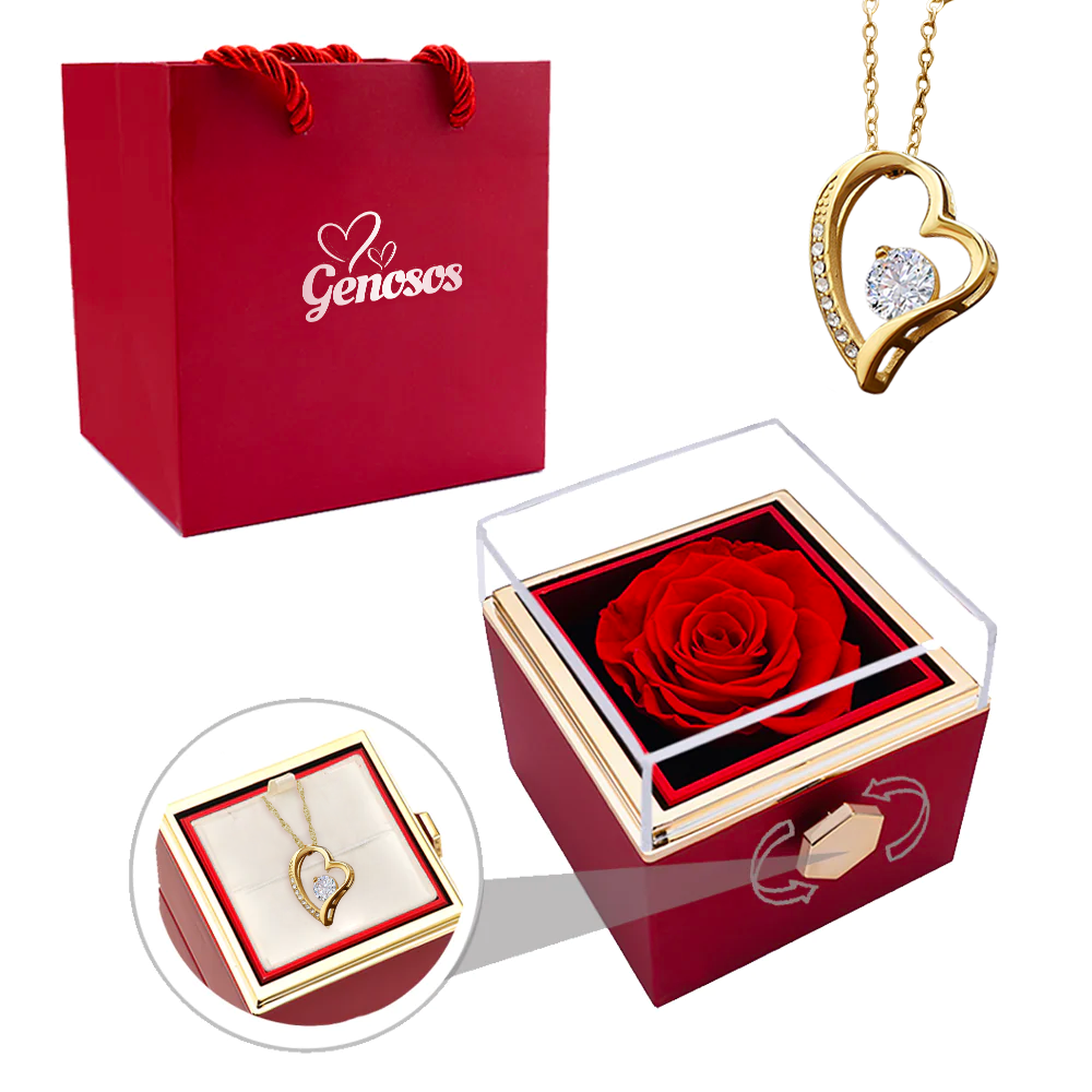 Eternal Love Necklace + Eternal Rose – Genosos